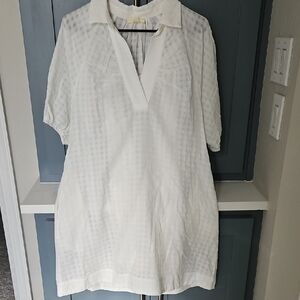 Easel White Dress With Included Slip And Pockets